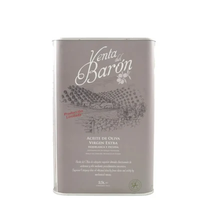 extra virgin olive oil Venta del Baron 2.5L Tin 4-Pack