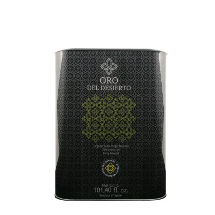 extra virgin olive oil Oro del Desierto Organic Coupage 3L Tin 3-Pack