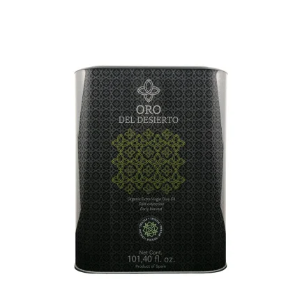extra virgin olive oil Oro del Desierto Organic Picual 3L Tin 3-Pack