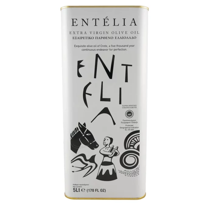 extra virgin olive oil Entelia 5L Tin 4-Pack