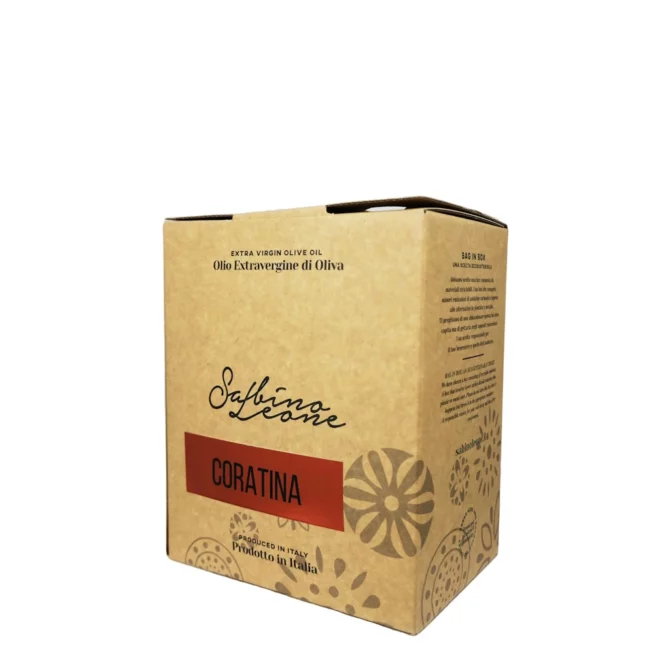 extra virgin olive oil Sabino Leone Coratina 5L Bag-in-Box 4-Pack