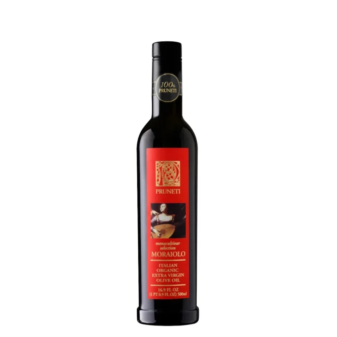 extra virgin olive oil Pruneti Moraiolo Biologico 6-Pack