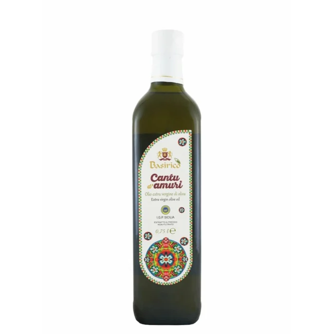 extra virgin olive oil Basirico Cantu d'Amuri IGP Sicilia Unfiltered 12-Pack