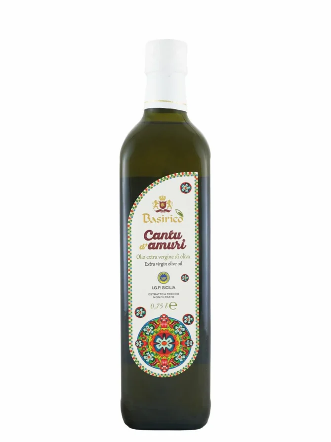 extra virgin olive oil Basirico Cantu d'Amuri IGP Sicilia Unfiltered 12-Pack