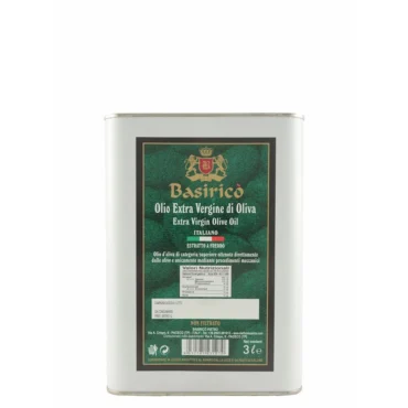 extra virgin olive oil Basirico Unfiltered 3L Tin 4-Pack