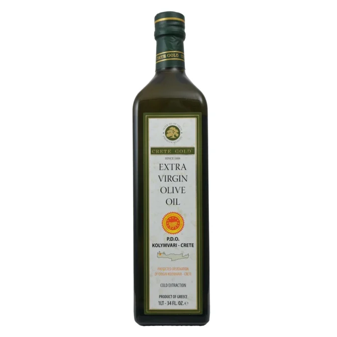 extra virgin olive oil Crete Gold PDO Kolymvari 1 Liter 12-Pack