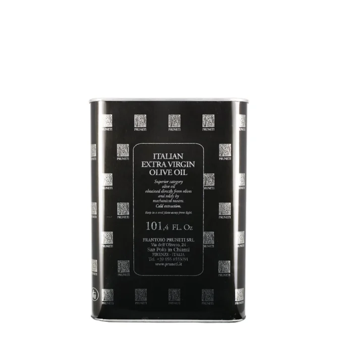 extra virgin olive oil Frantoio Pruneti Organic 3L Tin 6-Pack