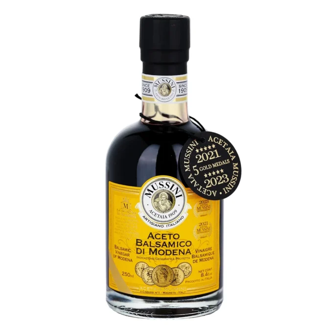 Mussini PGI Balsamic Vinegar of Modena 5 Gold Medals 6-Pack