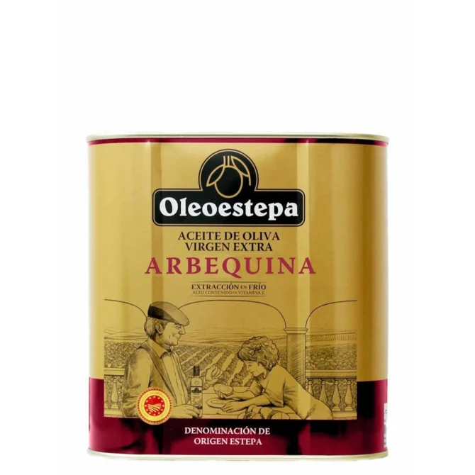extra virgin olive oil Oleoestepa Arbequina 2.5L Tin 8-Pack