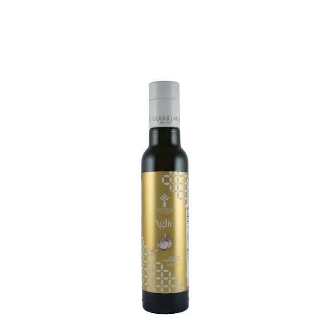 extra virgin olive oil Olio Guglielmi Crushed Garlic 12-Pack