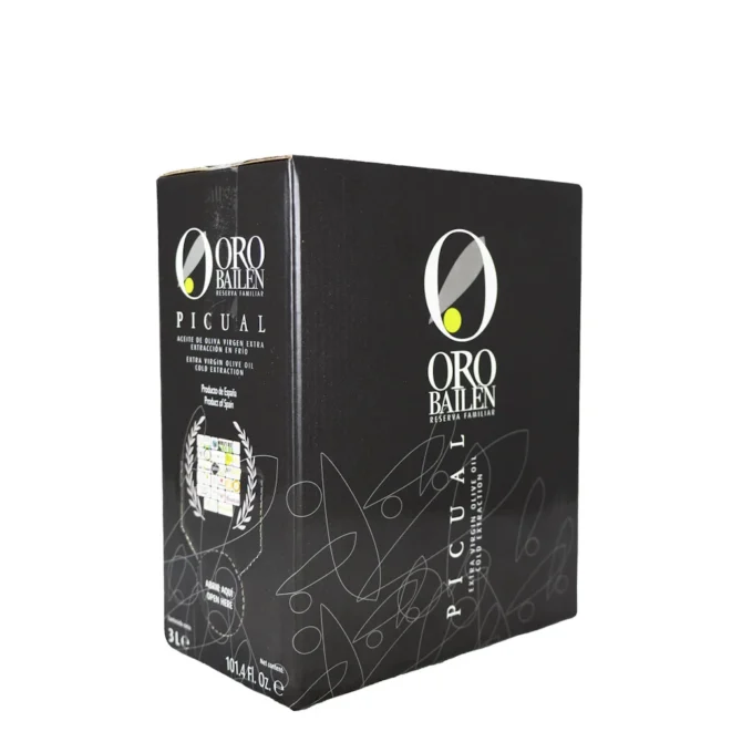 extra virgin olive oil Oro Bailen Reserva Familiar Picual 3L Bag in Box 4-Pack