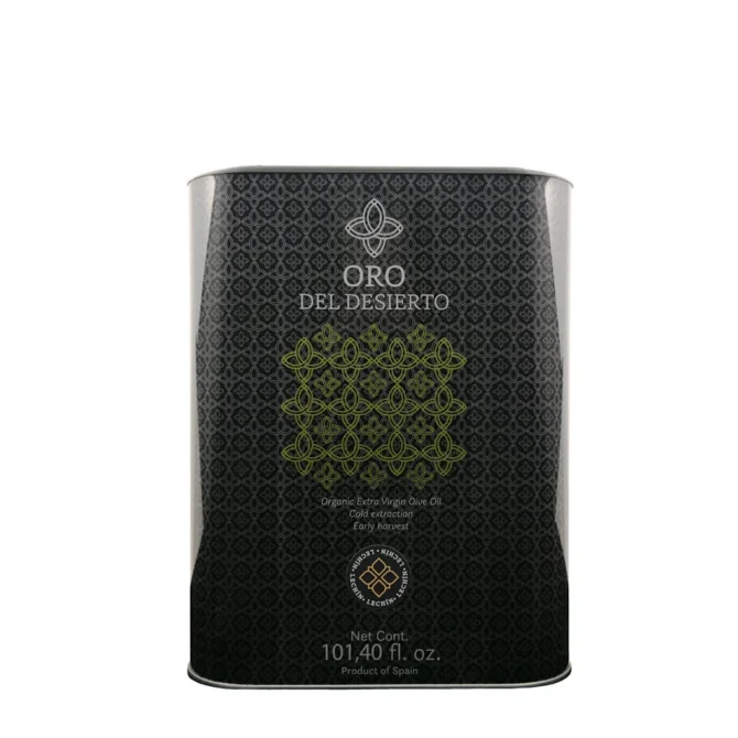 extra virgin olive oil Oro del Desierto Organic Lechin 3L Tin 3-Pack