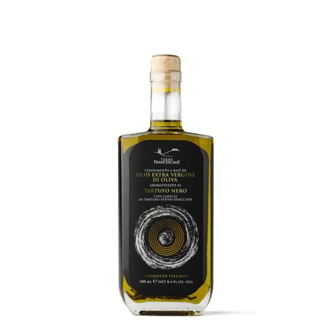 extra virgin olive oil Terre Francescane Black Truffle with Truffle Shavings 6-Pack