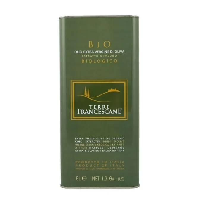 extra virgin olive oil Terre Francescane Organic 5L Tin 2-Pack