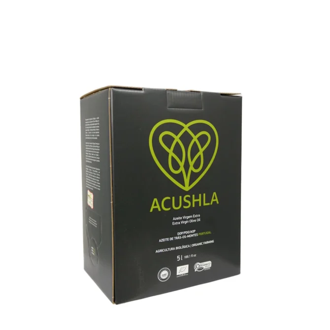 extra virgin olive oil Acushla Organic DOP Trás-os-Montes 5L Bag in Box 4-Pack