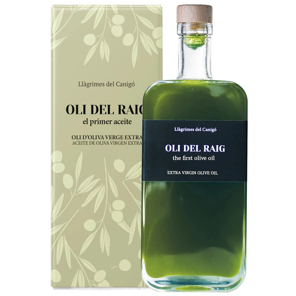 extra virgin olive oil Llàgrimes del Canigó Oli del Raig Novello w Box 6-Pack