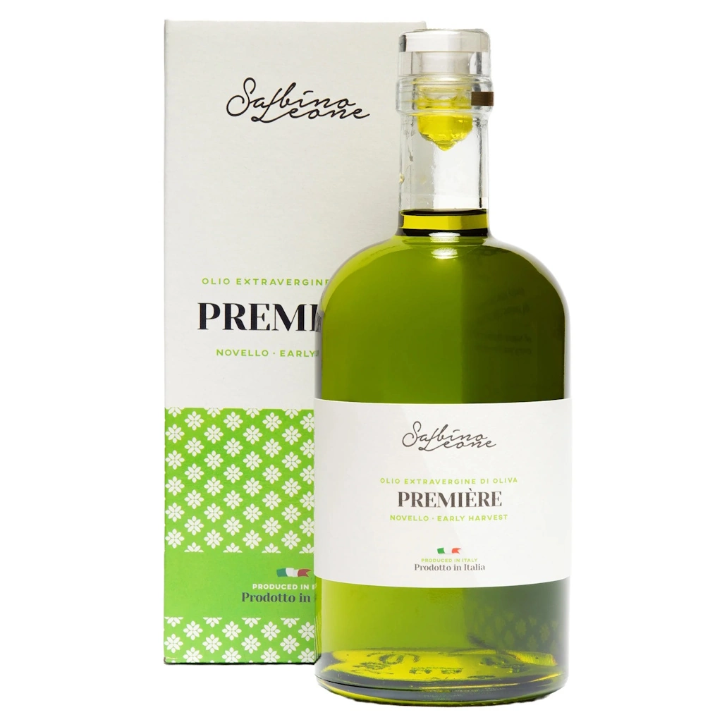 extra virgin olive oil Sabino Leone Première Novello w Gift Box 12-Pack